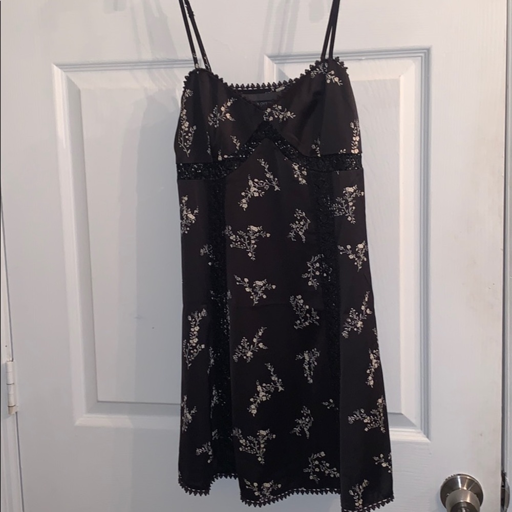 Floral satin dress